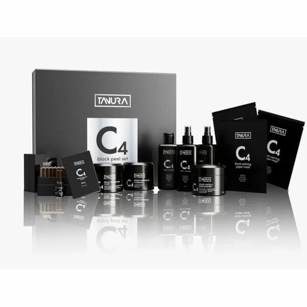 ست کربن تراپی تنورا C4 Black peel set