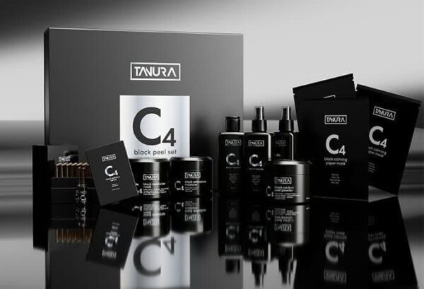 ست کربن تراپی تنورا C4 Black peel set